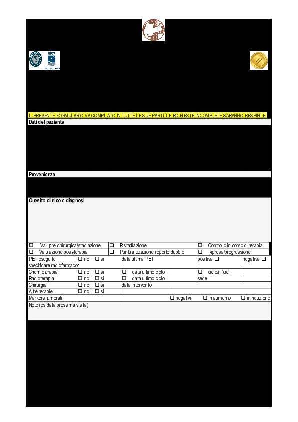 Immagine: Richiesta PET TC BODY_FDOPA - gennaio 2022