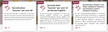 4° dose vaccino anti Covid-19: buona la risposta dei trentini