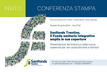 Le novità di Sanifonds, domani la conferenza stampa in Provincia