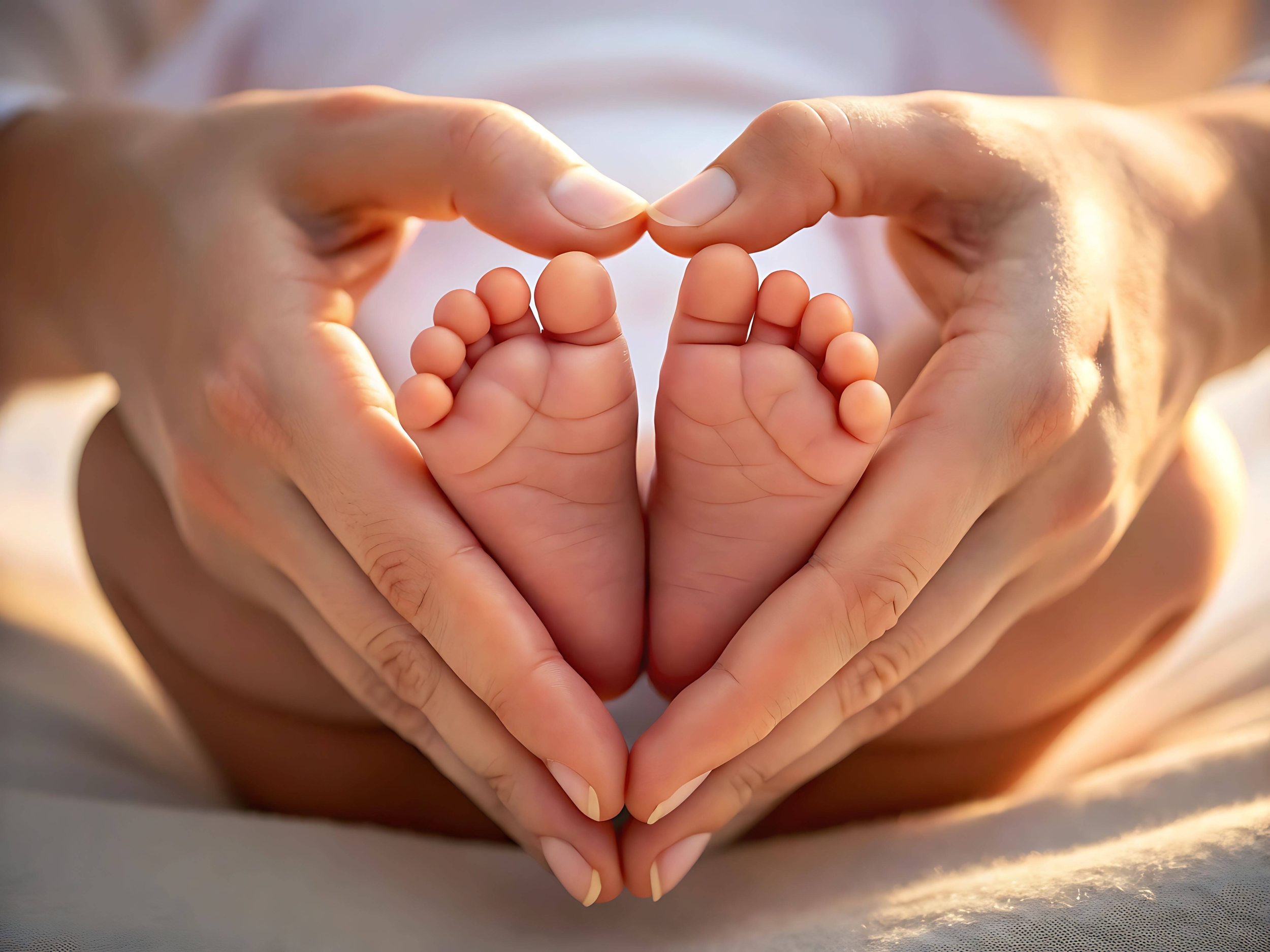 Immagine: Bambino con mani adulto