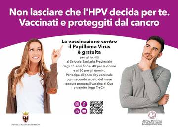 Papilloma virus: sabato 10 gennaio l'open day vaccinale