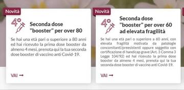 “Quarta dose” vaccino Covid, da domani si prenota al Cup