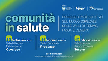 Nuovo ospedale della val di Fiemme, tre giorni dedicati ad ascoltare proposte e osservazioni dei residenti