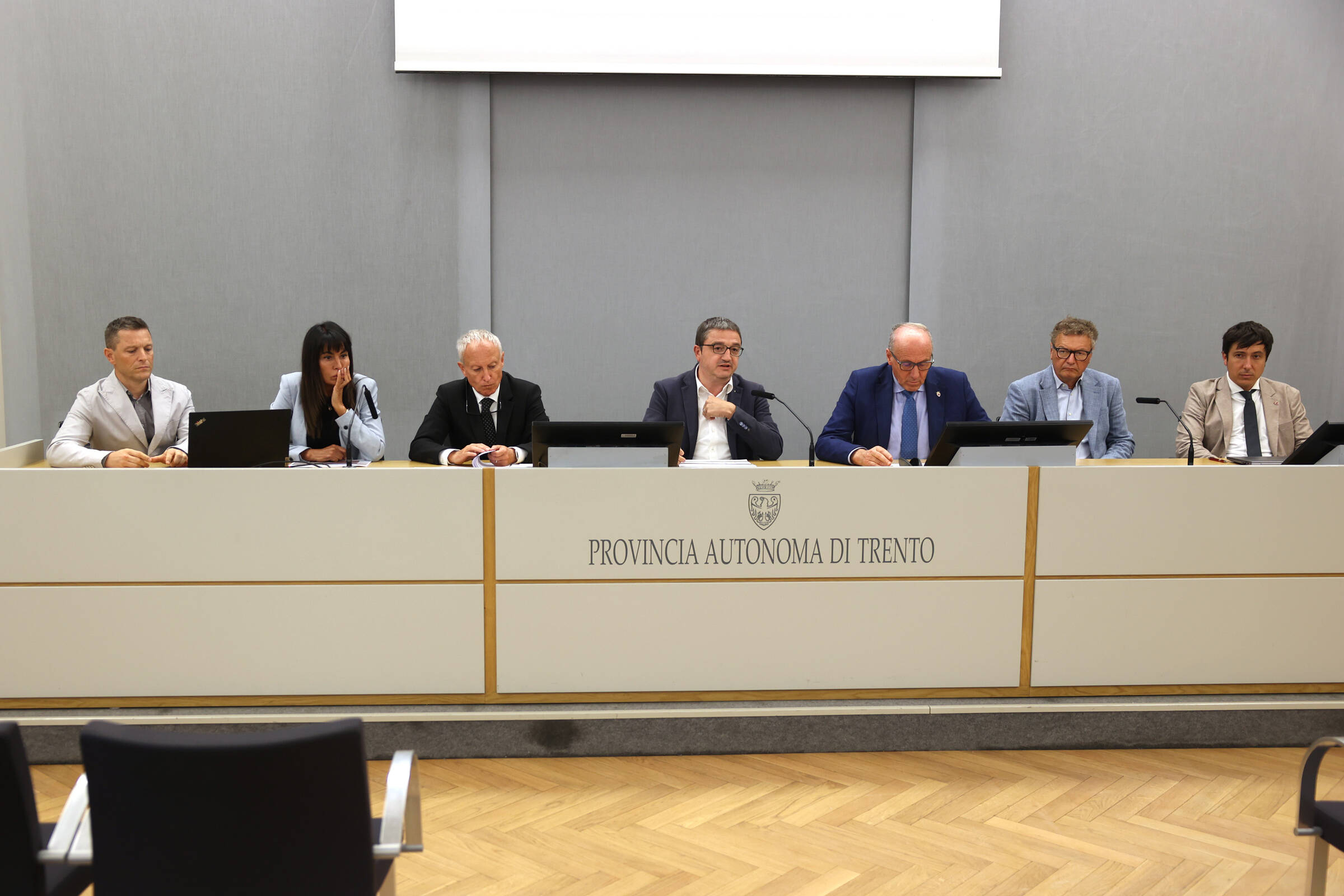 Immagine: Conferenza stampa per Nuovo Polo Ospedaliero - Fugatti - Tonina