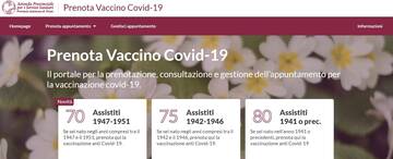 Vaccinazioni anti covid 70-74 anni: 7.502 prenotazioni alle 11.30