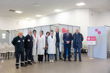 Oggi la visita dell'assessore Tonina al Centro vaccinale di Cavalese 