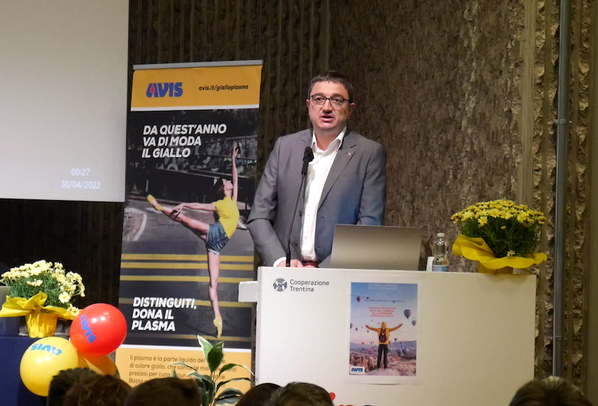 Immagine: Il presidente della Provincia Maurizio Fugatti è intervenuto all'assemblea di Avis