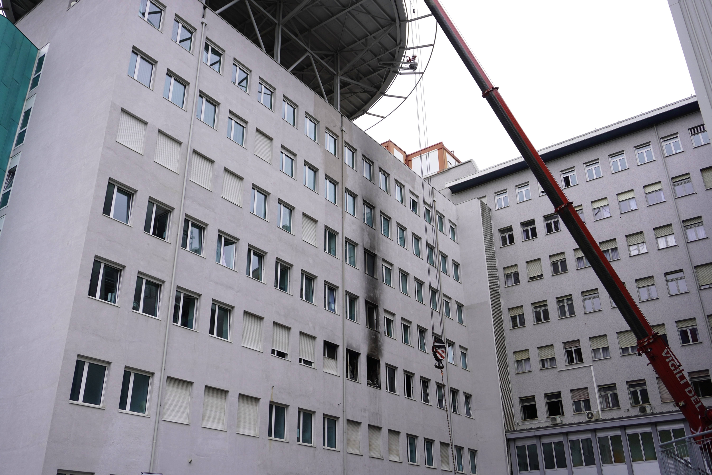 Immagine: Incendio ospedale Santa Chiara 