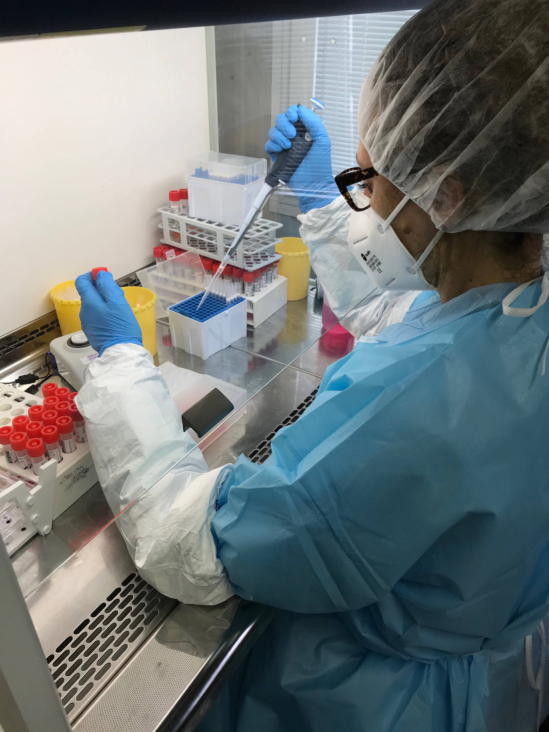 Immagine: Laboratori FEMC19FEM FF sotto cappa con tampone (3)