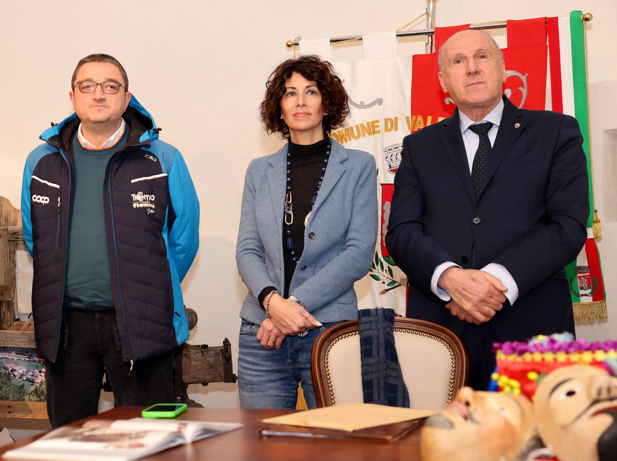 Immagine: Nella foto: Maurizio Fugatti, Francesca Gerosa, Mario Tonina