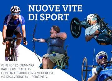 Nuove vite di sport, venerdì 26 l'incontro al Villa Rosa di Pergine Valsugana