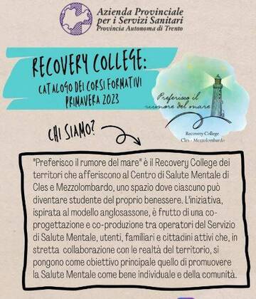 A Cles e Mezzolombardo c’è il recovery college