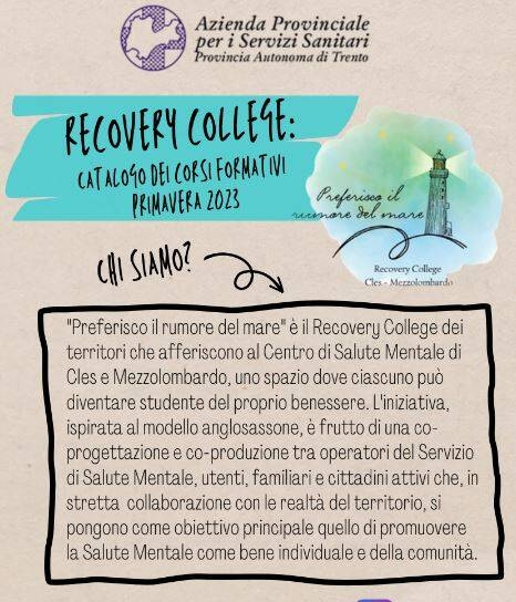 Immagine: Recovery college