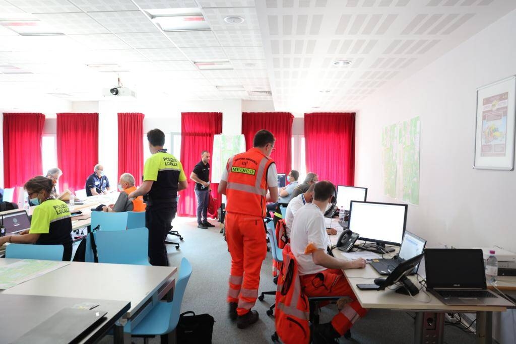 Immagine: sala operativa pc trentino emergenza