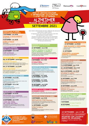 Settembre, mese dell’Alzheimer e delle altre forme di demenza