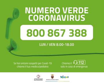 Informazioni Coronavirus, da oggi servizio attivo dal lunedì al venerdì dalle 8.00 alle 18.00